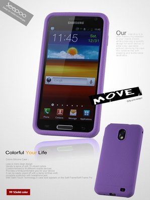 【Seepoo總代】出清特價 Samsung Galaxy S2 HD LTE E120超軟Q 矽膠套 手機套 紫色