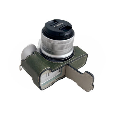 適合佳能EOS R50相機包微單半套r100保護套荔枝紋底座pu皮便攜