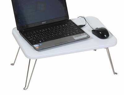 白色木製摺疊折疊桌床上桌子筆電電腦小桌子吃飯桌子套房客廳桌 4790c