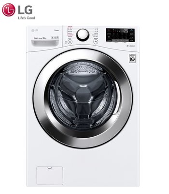LG 樂金【WD-S18VCW】18公斤 蒸洗脫 WiFi 滾筒洗衣機 99.9%殺菌除蟎 全不鏽鋼筒槽 - 冰磁白