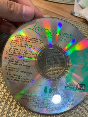 9成新 ㄊ 裸片 LOVER'S MEMORY MUSIC COLLECTION VOL.2 CD