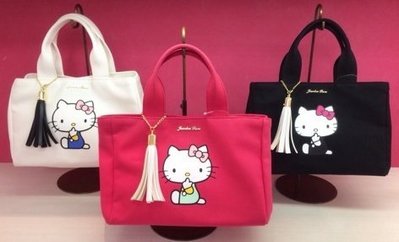 日本Jewelna Rose (絕版品) Hello Kitty 手提包 流蘇包 帆布包