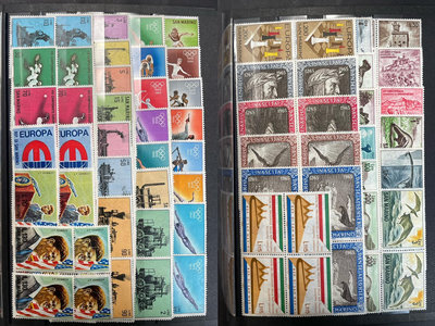 圣馬力諾郵票年票1964-1979共16年黑卡16個 全套郵16547