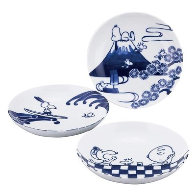日本代購 山加商店卡通史努比陶瓷小碟子點心盤子沙拉碗意大利盤