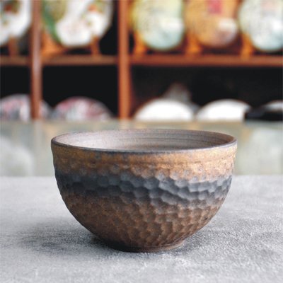茶杯 /主人杯【錘紋杯 】日式粗陶杯(一對)《百壺堂》T061305