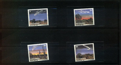 【二手】 76，博茨瓦納:哈雷彗星新票一組 郵票 小型張 郵品【奇摩收藏】