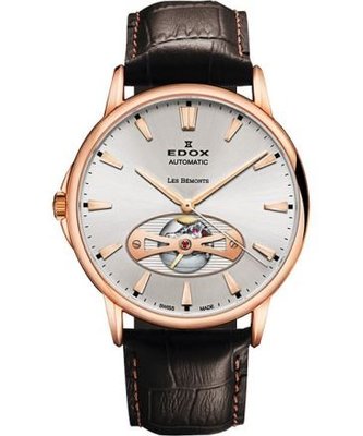 【伯恩鐘錶】EDOX 依度Les Bemonts Open Vision 薄曼系列機械腕錶 E85021.37R.AIR