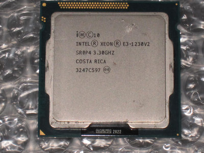 售: INTEL Xeon  E3-1230 V2  22nm LGA1155腳位 4核8執行CPU(良品)(1元起標)