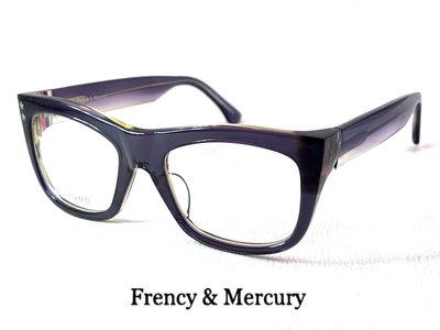 【本閣】Frency&Mercury BAHAMAS RUM日本賽璐珞手工光學眼鏡大方框透明灰 effector丸山正宏