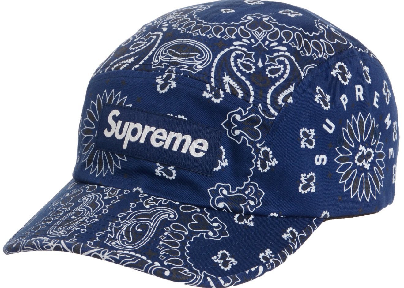 Koala海購Supreme 21SS Bandana Camp Cap 腰果花皮扣五分帽露營帽帽子