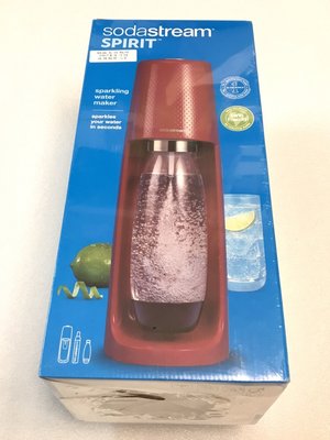 Sodastream 恆隆行 時尚風自動扣瓶氣泡水機 Spirit (紅)