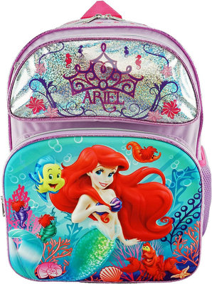 預購 美國帶回 Disney Ariel 迪士尼 美人魚 愛麗兒 16吋後背包 書包 旅行包 遠足背包 生日禮