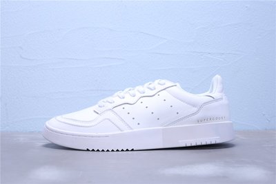 Adidas Supercourt 復古 三葉草 全白 皮革 休閒運動板鞋 男女鞋 FU9199