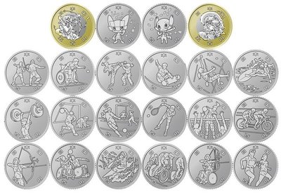 新到貨 日本 2018至2020年 東京奧運會、殘奧會 紀念幣 22枚全套