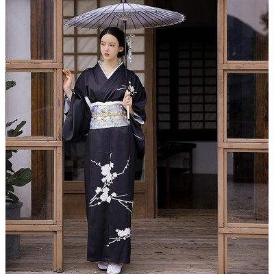 桔子點點日本復古日系雪景攝影道具改良和服神明少女浴衣萬圣節服天秤百貨