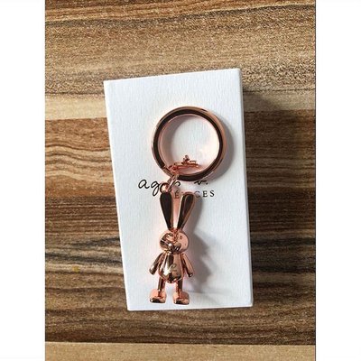 新品Agnes b限量復活節兔子鑰匙扣超萌禮物情侶鑰匙環包掛件促銷