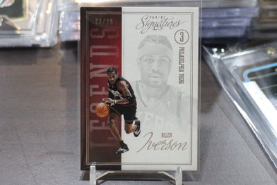 名人堂 Allen Iverson~2012-13 Signatures Legends 超限量25張傳奇特卡~非常少見