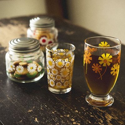 現貨：新款 日本制石冢哨子玻璃喝水杯牛奶果汁杯昭和風復古茶杯飲料杯