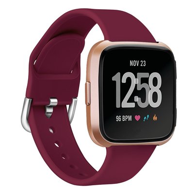 +io好物/工廠fitbit versa2智能手表表帶 定制純色反扣硅膠表帶/效率出貨
