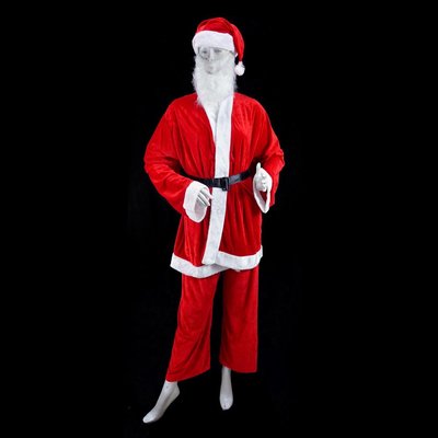 聖誕節成人耶誕老人裝老公公裝派對裝 絨布大男C聖誕衣