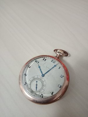 6499低價起標！！美國百年老牌ELGIN 包金機械懷錶