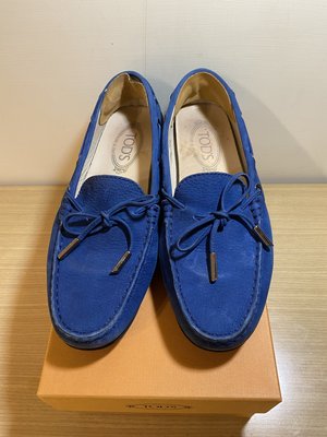 二手Tod's 藍色 經典豆豆鞋 女鞋 38.5號