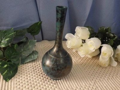 【日本花道具 銅金属製 花瓶 花入 花器 銘/刻印】