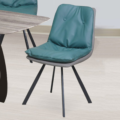 【在地人傢俱】22 便宜購N-綠色皮雙扣造型餐椅/休閒椅 SH103-4