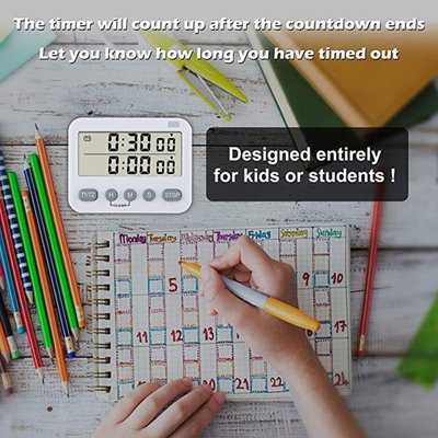 限時下殺 語音提示雙數字定時器 雙定時計時器 循環計時提醒器 記憶電子時間管理器 廚房定時器靜音振動閃光燈