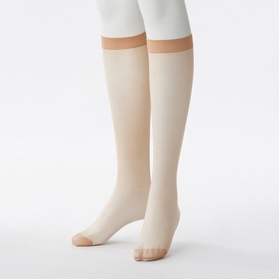 熱銷 蔓越無印良品 MUJI 女式 支撐型 20D 3雙裝長筒襪（及膝） 絲襪