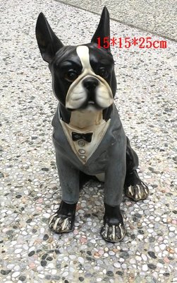 【浪漫349】擬人化紳士狗系列 - 波士頓梗犬 狗模型擺飾