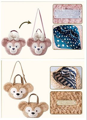 ♥小花花日本精品♥Hello Kitty 東京迪士尼海洋館Duffy達菲雪莉玫 手提包肩背包後背包