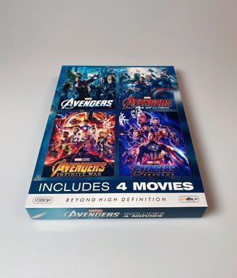 熱銷直出 復仇者聯盟 The Avengers（1~4）合集套裝 高清DVD碟片  盒裝蝉韵文化音像動漫