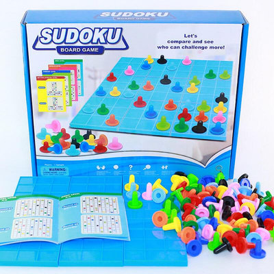 仁博玩具 彩色九宮格數獨遊戲 智力邏輯觀察力親子互動 兒童桌遊