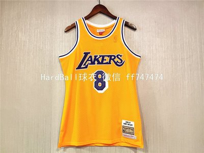科比·布萊恩（Kobe Bryant）洛杉磯湖人隊8號 球衣 复古版  黄色