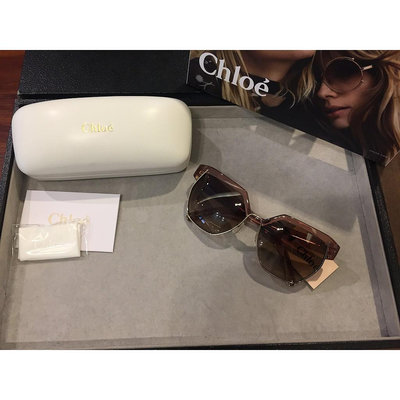 CHLOE CE665S 時尚果凍眉型下金屬飾邊太陽眼鏡*