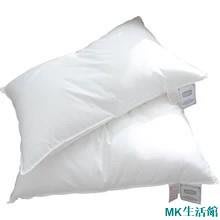 MK生活館日式五星級酒店蓬鬆高彈纖維羽絲絨枕頭超軟全棉成人枕芯48*74一個入
