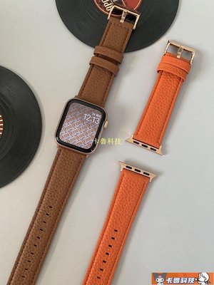 【熱賣精選】手錶錶帶 apple watch5真皮錶帶iwatch643代蘋果手錶休閑個性潮男女
