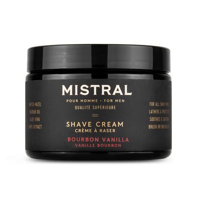 美國 Mistral - 超級刮鬍膏（波本威士忌 / 大容量瓶裝）敏感肌好用推薦、刮鬍皂、刮鬍泡、刮鬍霜、刮鬍油