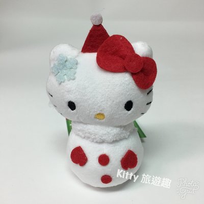 [Kitty 旅遊趣] Hello Kitty 聖誕玩偶 豆豆玩偶 絨毛娃娃 絨毛玩偶 凱蒂貓 迷你玩偶 禮物