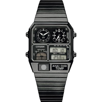 CITIZEN 星辰 ANA-DIGI TEMP日本限量文青風格金屬電子錶(JG2105-93E)