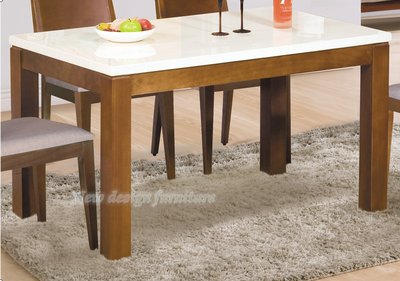 【N D Furniture】台南在地家具-松木實木人造石面柚色130cm餐桌/石面餐桌YH