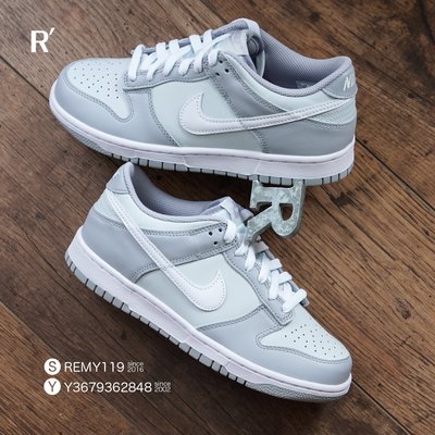 R‘代購 Nike Dunk Low GS Pure Platinum Wolf Grey 白灰 DH9765-001