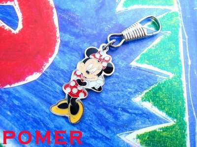 ☆POMER☆ 日本東京迪士尼樂園帶回 可愛迷人的米妮 Minnie Mouse 金屬拉鍊吊飾