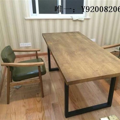 桃子家居美式老松木工作臺 家用畫桌實木做舊餐桌復古辦公電腦桌 簡約書桌