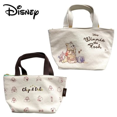 迪士尼 帆布 保冷袋 手提袋 便當袋 保冷提袋 奇奇蒂蒂 小熊維尼 Disney 日本正版 176924 177006