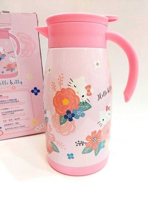 ♥小花凱蒂日本精品♥ Hello Kitty 雙子星 單耳不鏽鋼茶壺 熱水壺 保溫壺 ~ 8