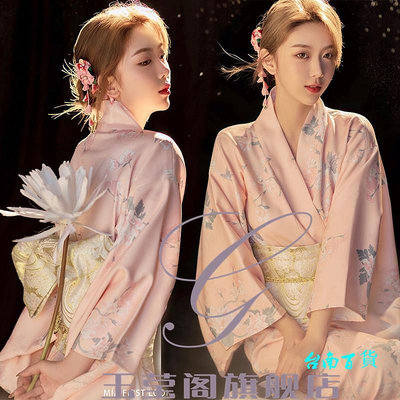 和服和服女正裝傳統復古粉色改良中國風日式神明少女日系寫真外景拍照