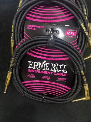 [魔立樂器.高雄] 美國ERNIEBALL 吉他導線 貝斯導線 高品質樂器導線 織布外皮 內芯不易斷裂 10尺約3公尺