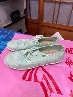 「 全新 」 Sanuk 女版休閒鞋 US8（綠）鐵4-3